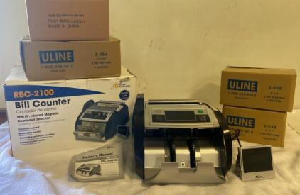 Royal Sovereign RBC-2100 Bill Counter, 1000 Bills/Min, UV/MG/IR Detection, Ext Display, Manual- Powers On (R7)