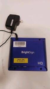 BrightSign HD223 Digital Signage Media Player HDMI microSD Ethernet w/ Power Adapter, S/N: 33E813002520