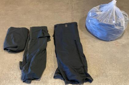 Black Stage Skirts - Various Lengths - Polyester Fabric, Velcro/Clip Attach - ( R1 )