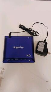 BrightSign HD1023 Digital Signage Media Player HD3 Series, HDMI, Ethernet, Power Adapter, SN 3D5758001697