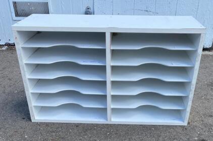 White Wooden Paper and File Organizer
