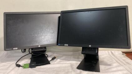 HP E231i 23" IPS LED Monitors, Full HD 1920x1080, Height Adjustable Stands, Feb 2015, 2 Units ( Powers On )