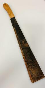 Vintage Cane Knife/Machete with 18" High Carbon Steel Blade and Wooden Handle