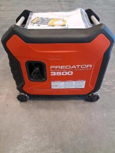Predator Super Quiet Inverter Generator 3500W 3000W RV Ready Electric Start Gas EPA CARB (Generator Tested An Ran It Does Work)