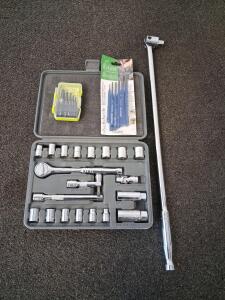 Super-Pro 3/8" Socket Set, Ratchet, Breaker Bar, Punch & Extractor Kits, Metric & SAE