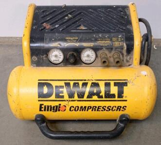 DEWALT Emglo Portable Air Compressor 4 Gallon 2 HP 125 PSI 2 Outlets Roll Cage Design