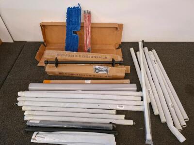 Curtain Rod Hardware, Chameleon Vinyl Wrap (59.8" x 29.5"), PE Tubing, Accessories, Mop And More