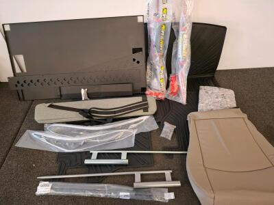 Off-Road Cargo Area Accessory Kit With Seat Retrofit Components, Car Replacement Seat Cover, And More