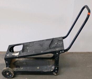 Welding Cart with Dual Shelves and Cylinder Holder, 75 lb Capacity