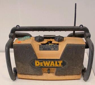 DEWALT Jobsite Radio DW911/DC012, AM/FM, Charger, Dual Speakers, Rugged Cage, Corded/Battery Not Included