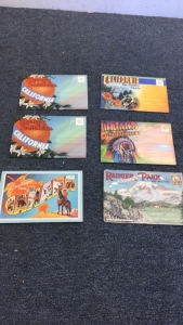 (6) Vintage “pull out” Souvenir Post Views post Cards