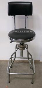 Craftsman Adjustable Height Workshop Stool with Backrest, Model CMXZSAJ93394, 300 lb Capacity