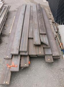(31) Composite Decking Boards, 5.5" x 1", Weathered Grey, Approx. 10ft