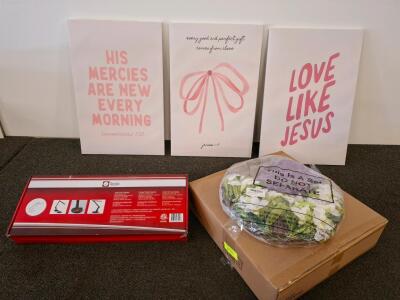 Barmak Folding LED Desk Lamp, Easter Wreaths, And Wall Art