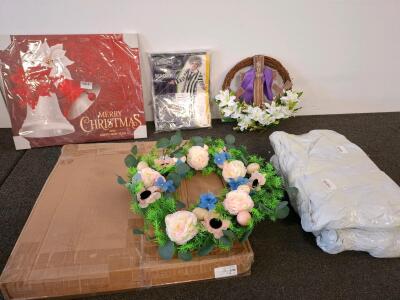 ZYSUN 6FT Inflatable Snowman LED Christmas Yard Decoration, Indoor Outdoor Holiday, Boxed, X004W0N84P Wreaths, 2 Pillows, And More