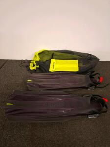 Aqua Lung Express ADJ Open Heel Scuba Fins, Regular Size, Includes Mesh Bag