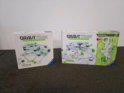 GraviTrax Starter Set (122 pcs) & Obstacle Expansion (27 pcs), Ravensburger, STEM, 8-99yrs, Boxes