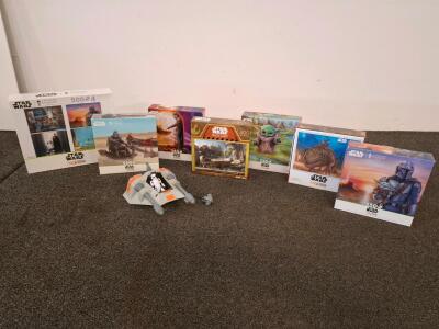 Star Wars Collection: 6 Thomas Kinkade 550-Piece Puzzles & Rebel Snowspeeder Toy