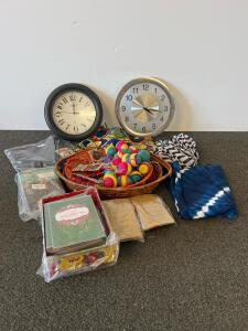 Sterling & Noble Wall Clock, Modern Clock, 50+ Greeting Cards, Ornaments, Beaded Jewelry, Scarves