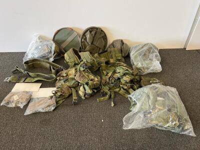 U.S. Military ALICE Load-Bearing Equipment Set &ndash; Belts, Suspenders, Pouches, Camo, OD Green