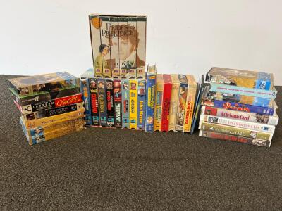 Vintage VHS Collection: Pride & Prejudice Box Set, John Wayne, Classics, Little House, 27 Tapes