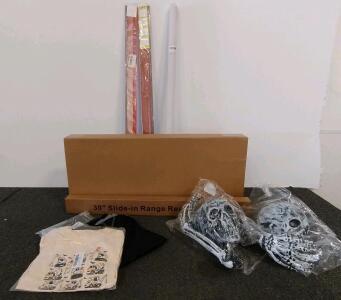 36" Aluminum Slide-In Range Gap Filler Stove Cover, Halloween decorations, door flaps, car storage and more
