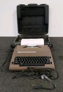 Sears 161.53610 Electric Typewriter, Serial No. 01147009, with Carrying Case