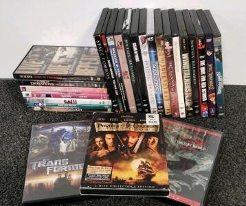 Collector's Edition DVD Lot: Jurassic Park, Matrix, Tomb Raider, Pirates, Transformers, More
