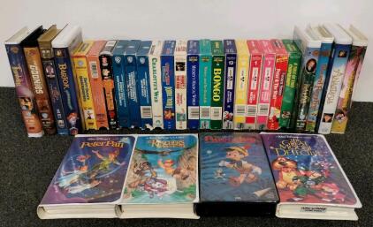 30x Disney & Warner Animation & Family Movie VHS Lot &ndash; Black Diamond Classics, Clamshell Cases