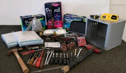 Hand Tools, Skateboard Parts (Trucks & Wheels), Fasteners, Prevail Incontinence Supplies