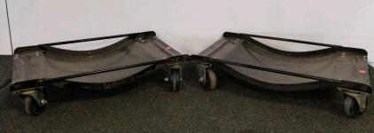 Steel Vehicle Wheel Dollies, 1,000 lbs Capacity Each, Set Of 2, Black, For Car Positioning
