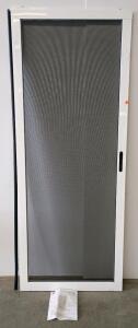 White Aluminum Sliding Screen Door With Handle & Installation Kit, Fiberglass Mesh