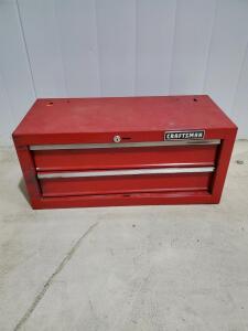 Craftsman 2-Drawer Portable Metal Tool Chest, Red, Approx. 18" x 8" x 12"