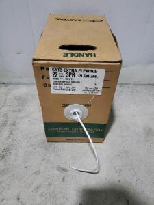 Comtran 2676 CAT3 22 AWG 3PR 1000ft Plenum-Rated Communications Cable
