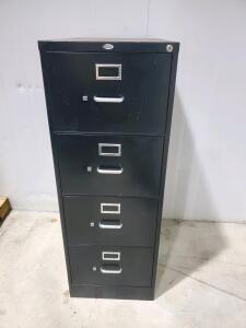Office Depot 4-Drawer Vertical File Cabinet, Black Steel, 52" Height