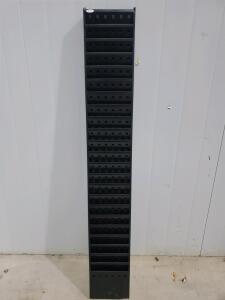 Safco Onyx Mail Sorter, 20 Compartments, Steel Mesh, Black, 16.5 x 56.75 x 12.75 in