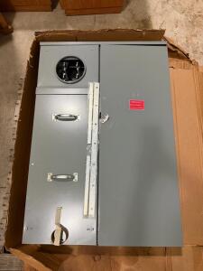 Square D 200A Meter Main Combo Panel, 20 Spaces, 40 Circuits, NEMA 3R