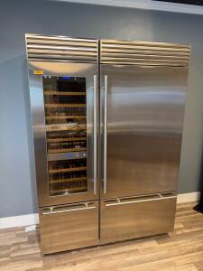 *OFFSITE*Fhiaba Built-In Side-by-Side Refrigerator and Wine Cellar with Digital Controls