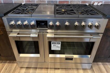 *OFFSITE*Fulgor Milano 48" Dual-Fuel Range, 6 Burners, Griddle, Double Oven, Stainless Steel