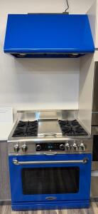 *OFFSITE*Capital COB36G2U 36" Dual Fuel Range with Blue Range Hood, 4 Burners, Griddle