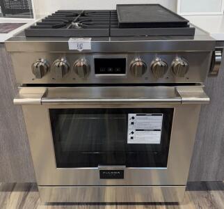 *OFFSITE*Fulgor Milano F4PDF304S1 30" Dual-Fuel Range, 4 Burners, 4.4 cu ft Oven, Stainless Steel