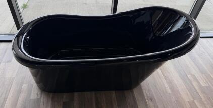 *OFFSITE*Americh Black Freestanding Slipper Bathtub, Acrylic, Est. 67"x32", Contemporary Design
