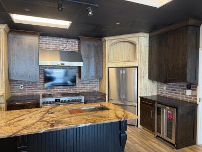 *OFFSITE* Handmade Dark-Toned Wood Cabinets