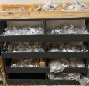 OFFSITE. Large Lot of Hickory Hardware & Top Knobs Door Handles, Levers, Latches, New in Packaging