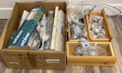 OFFSITE. Assorted Home Hardware Lot: Atlas & Hickory Hardware, Towel Bars & Handles, New in Packaging