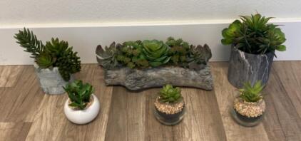 OFFSITE Set of (6) Home Decor Fake Plants