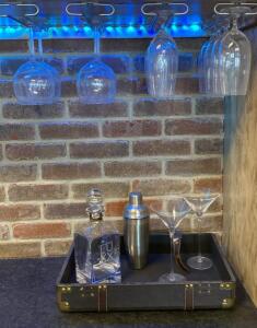 OFFSITE. Complete 10-Piece Barware Set with Decanter, Shaker, Glasses, and Tray