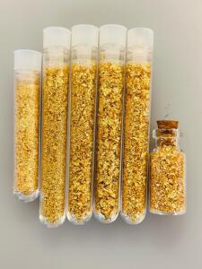 Gold Flakes in Vials and Bottle &ndash; Approx. 0.34 fl oz (10 ml) Each