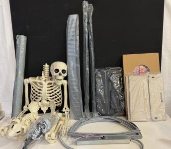 Assorted Household And Automotive Accessories &ndash; Skeleton Models, Car Organizers, And Refrigerator Gasket