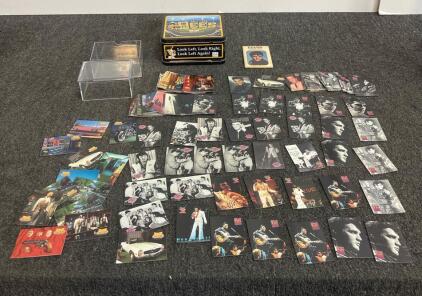 Elvis Presley Graceland Tour & 68 Comeback Card Lot River Group 1992-93 + Collectible Tin